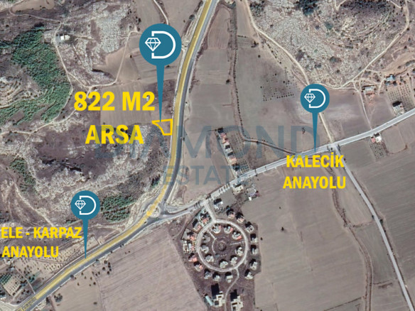 822 m2 Land for Sale in Kalecik, İskele