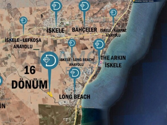16 Donum Land For Sale in Long Beach, İskele